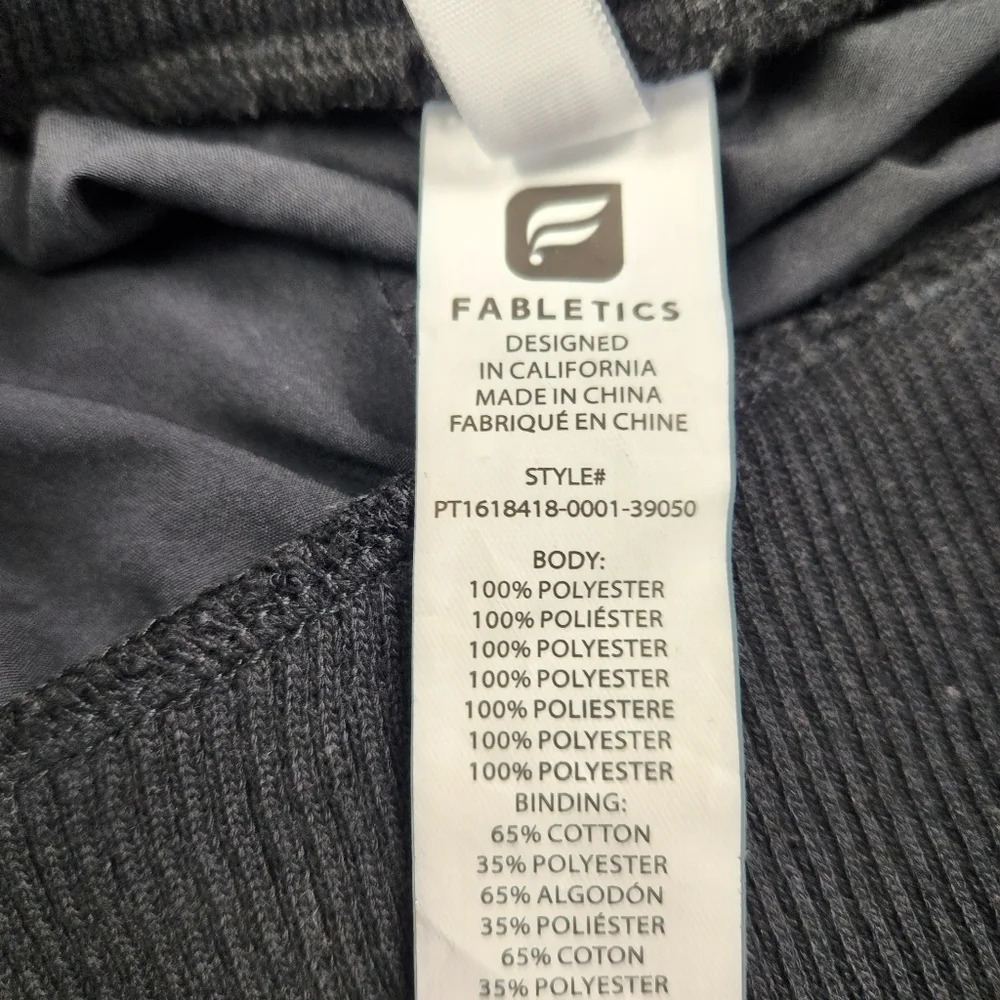 FABLETICS Black Pull On Side Slit Ankle Lightweight Pants Size Large - Picture 11 of 14